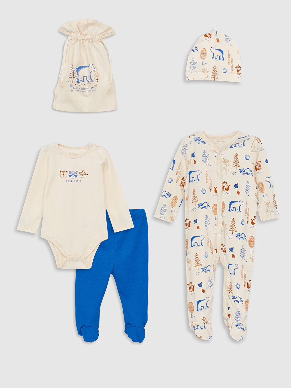 Printed Baby Boy Hospital Discharge Set