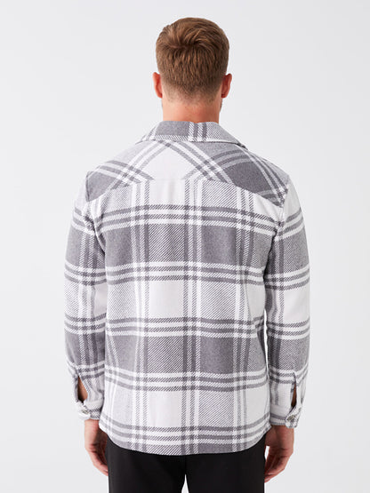 Regular Fit Long Sleeve Plaid Men's Lumberjack Shirt Jacket