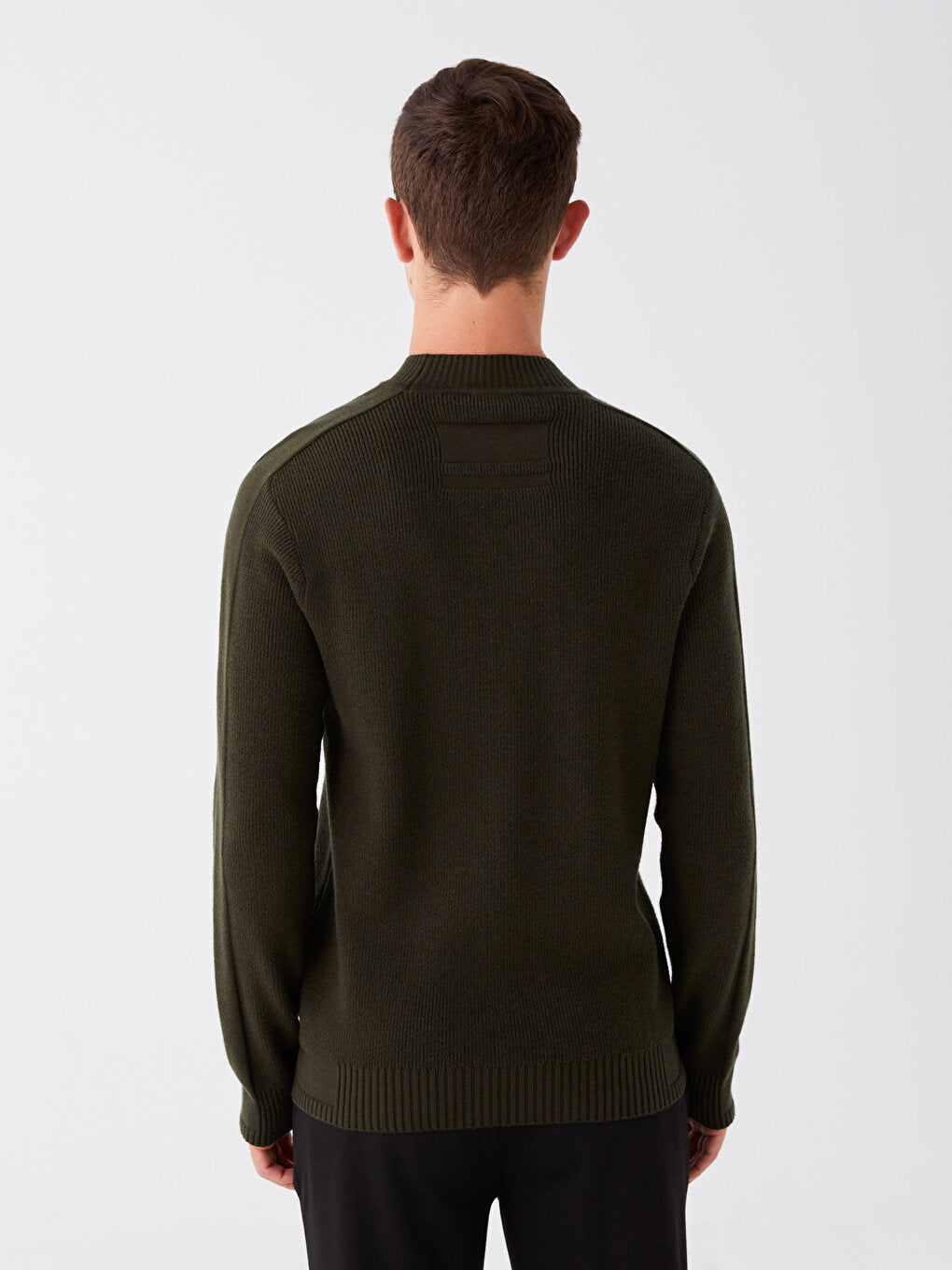 Half Turtleneck Long Sleeve Men's Knitwear Sweater