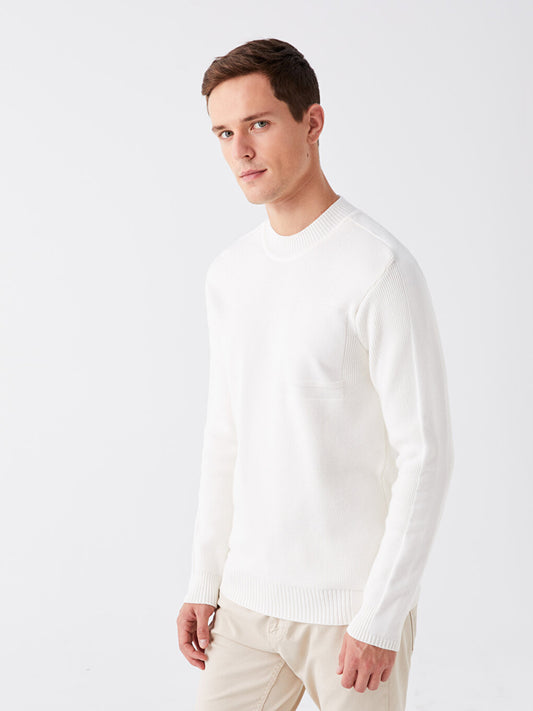 Half Turtleneck Long Sleeve Men's Knitwear Sweater