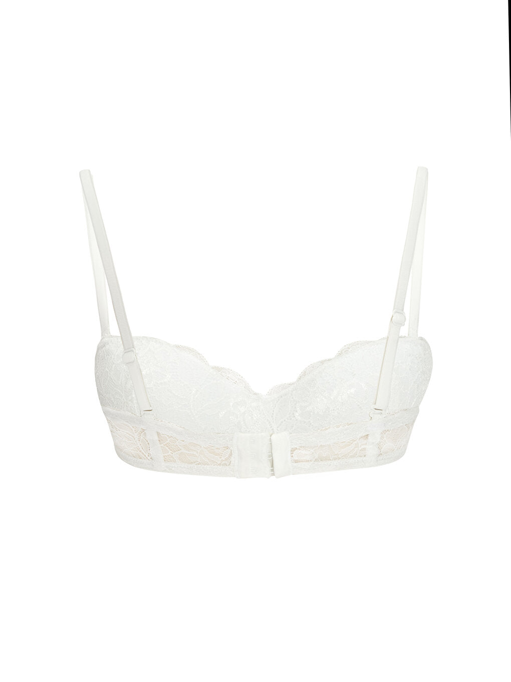 Underwire Unpadded Lace Strapless Bra