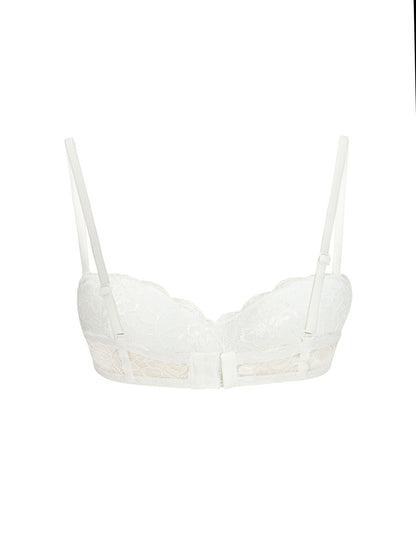 Underwire Unpadded Lace Strapless Bra