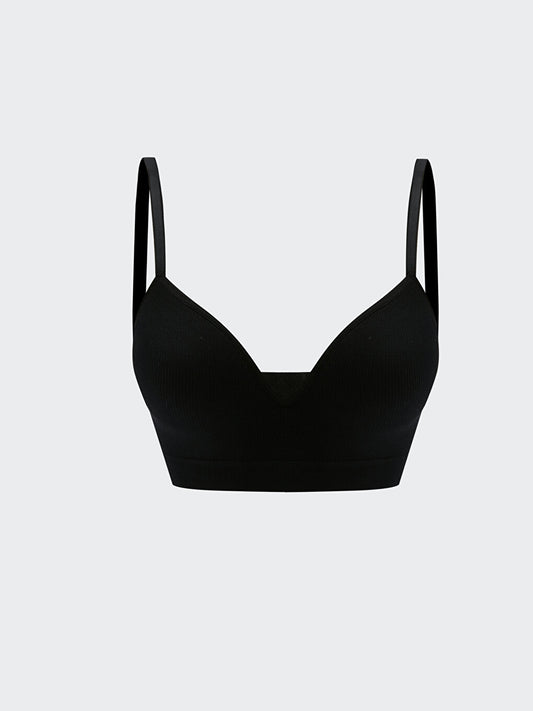 Non-Wireless Padded Plain Seamless T-Shirt Bra