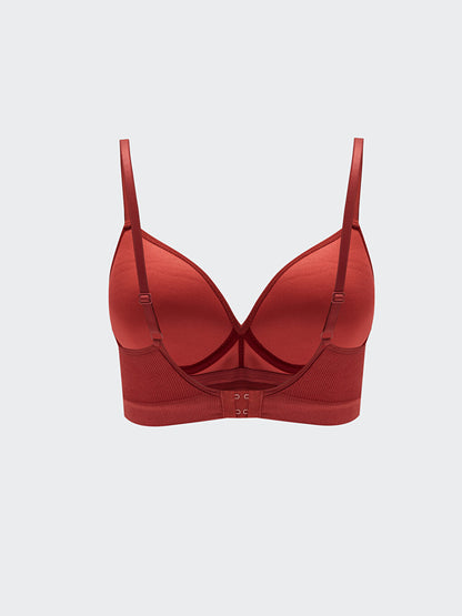 Non-Wireless Padded Plain Seamless T-Shirt Bra