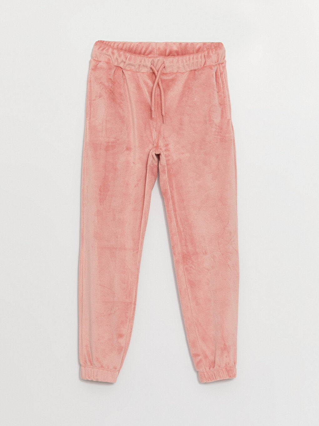 Basic Velvet Girls' Jogger Sweatpants with Elastic Waistband