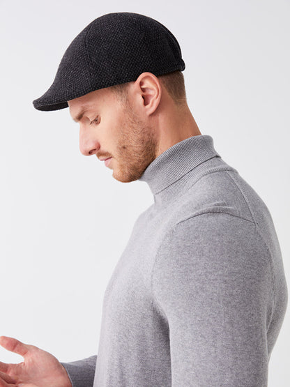 Herringbone Patterned Men's Cap Hat