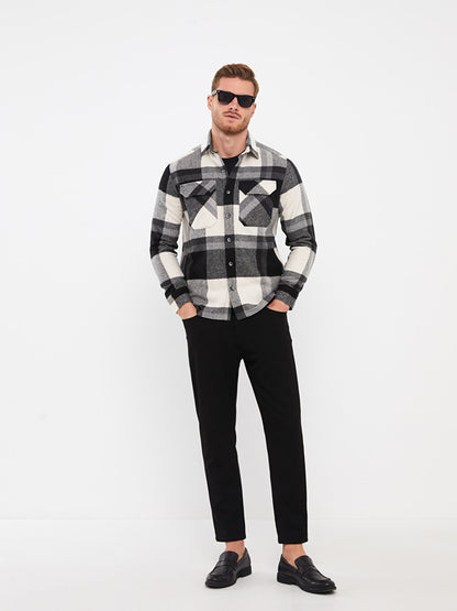 Comfortable Fit Long Sleeve Plaid Men's Lumberjack Shirt Jacket