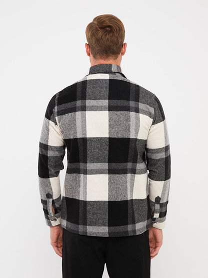 Comfortable Fit Long Sleeve Plaid Men's Lumberjack Shirt Jacket