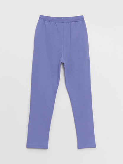 Basic Girls' Sweatpants with Elastic Waist