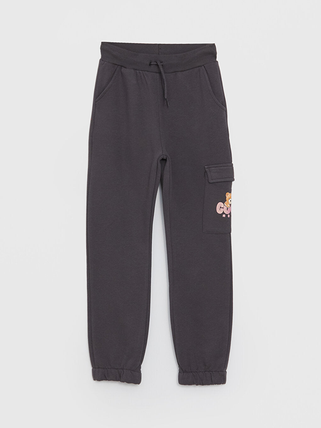 Girls' Cargo Sweatpants with Elastic Waist