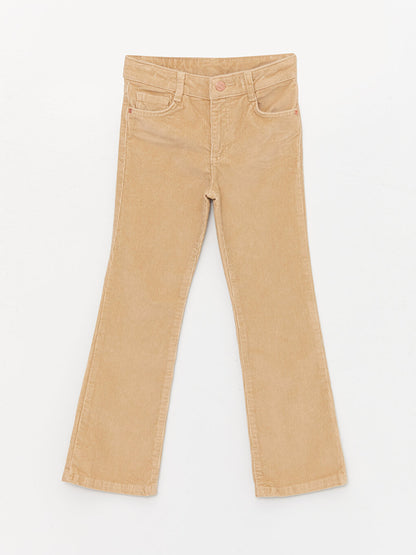 Flared Velvet Girls' Trousers