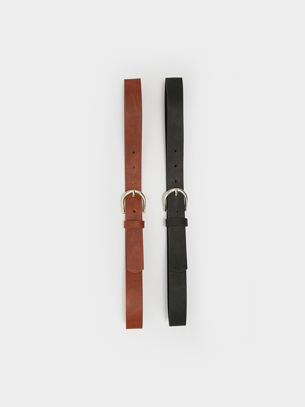 Leather Look Women's Belt 2 Pack