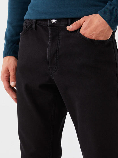 779 Regular Fit Winter Men's Jean Trousers with Fleece Inside