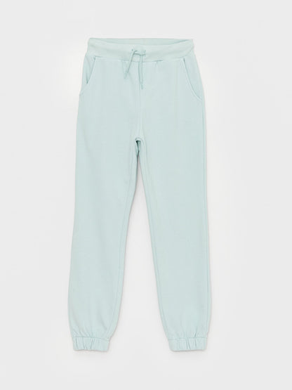 Basic Girl's Jogger Sweatpants with Elastic Waist