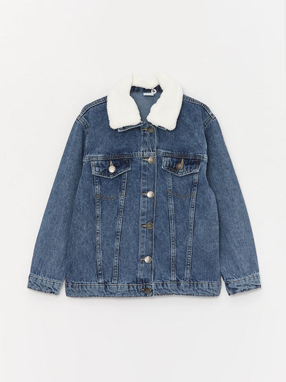 Shirt Collar Girl's Jean Jacket