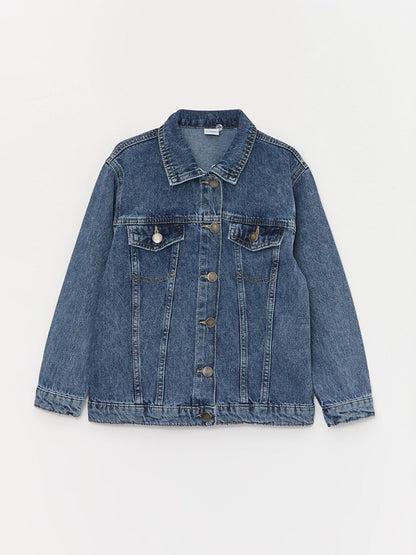 Shirt Collar Girl's Jean Jacket