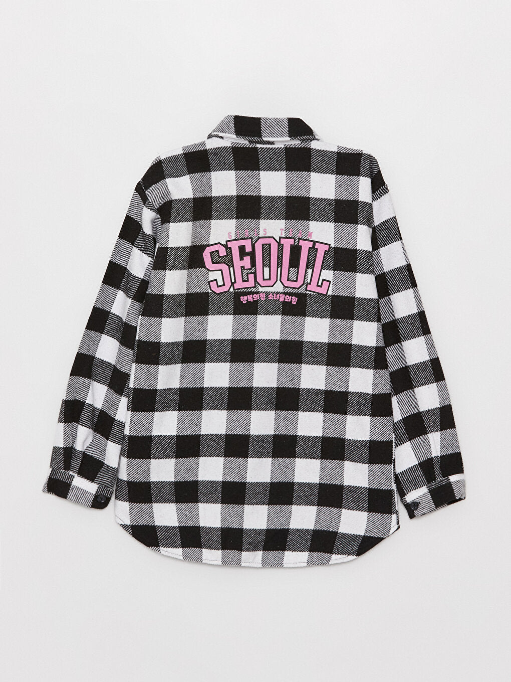 Plaid Long Sleeve Girls Shirt Jacket