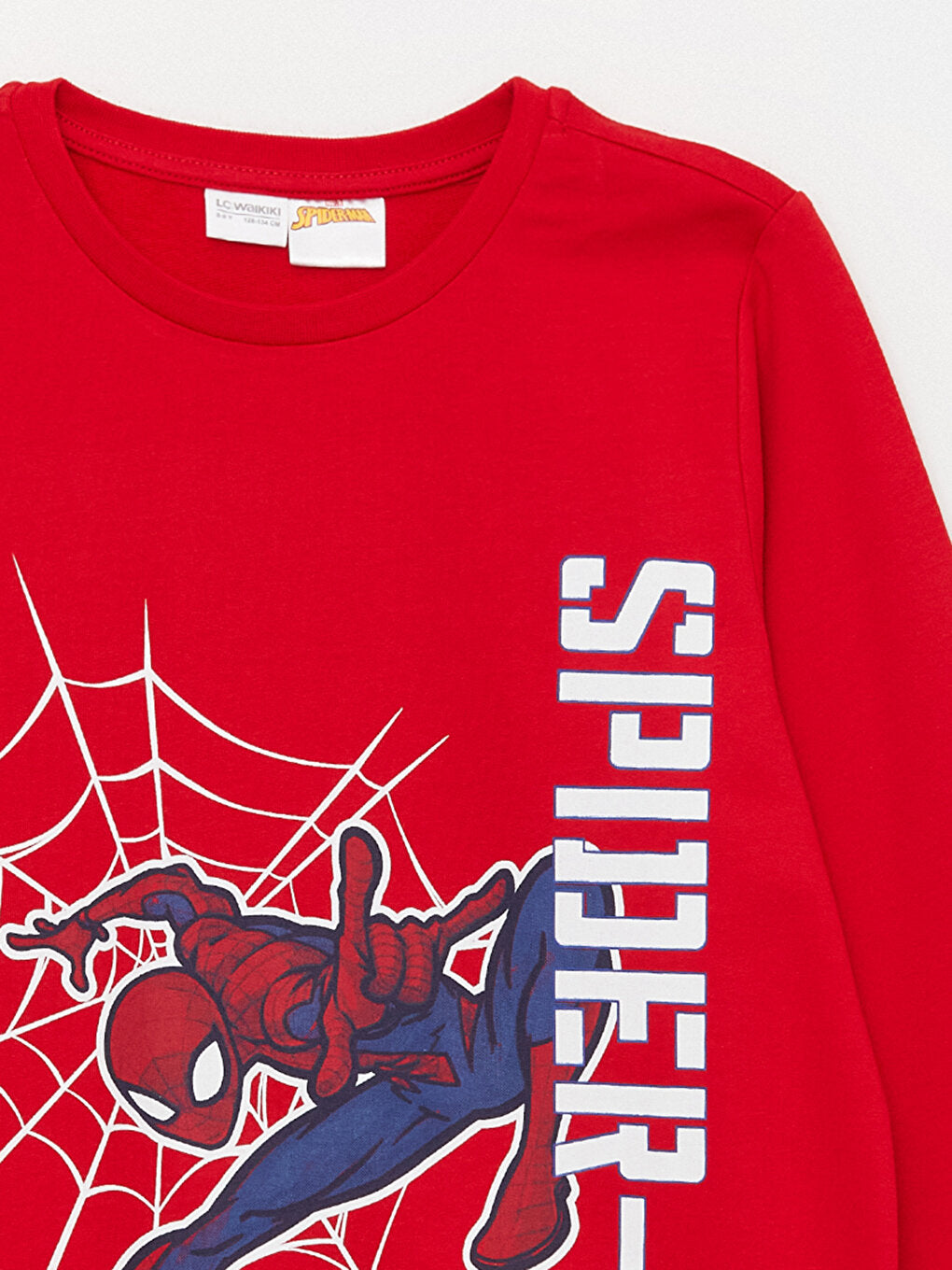 Crew Neck Spiderman Printed Long Sleeve Boys' Pajama Set