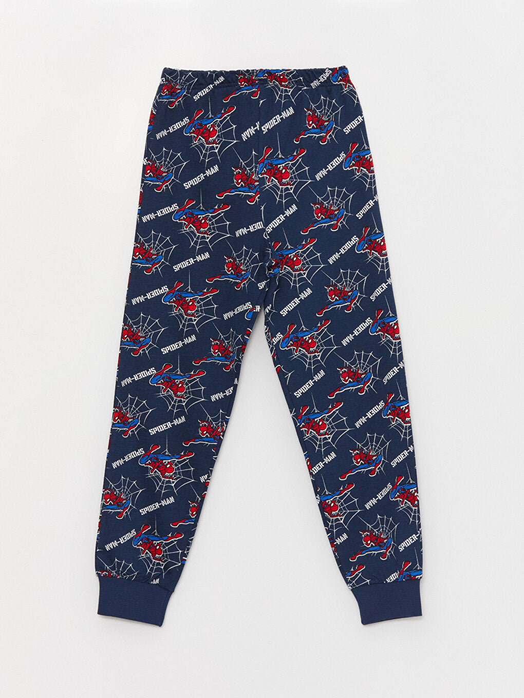 Crew Neck Spiderman Printed Long Sleeve Boys' Pajama Set