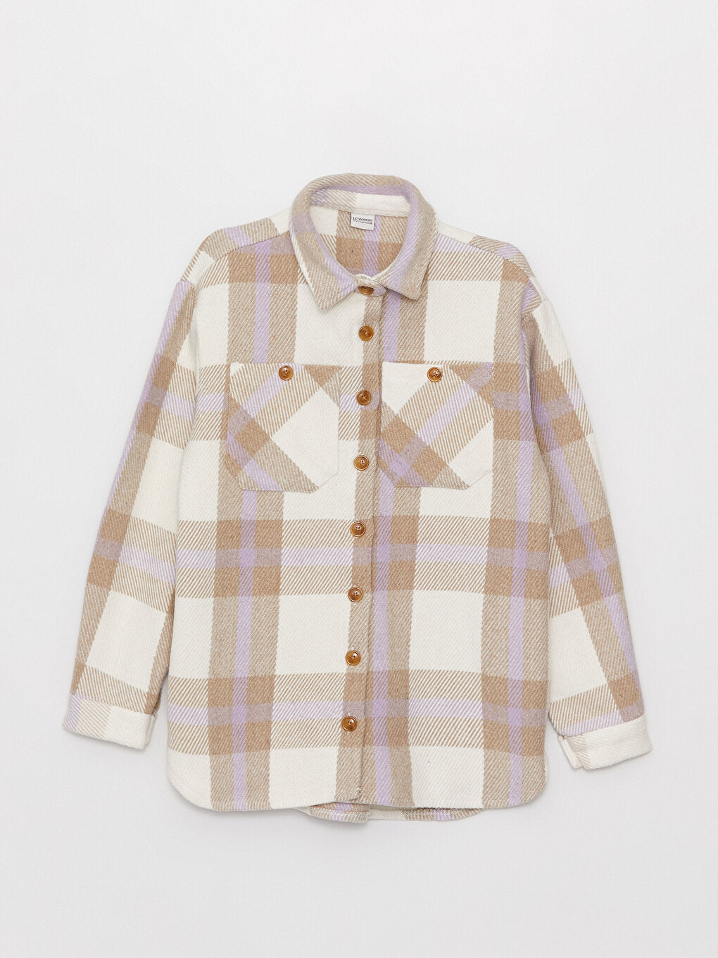 Plaid Long Sleeve Girl's Shirt Jacket