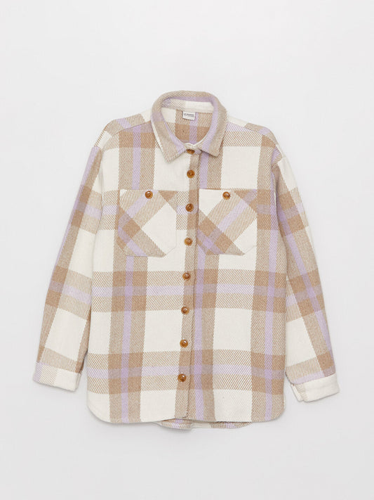 Plaid Long Sleeve Girl's Shirt Jacket