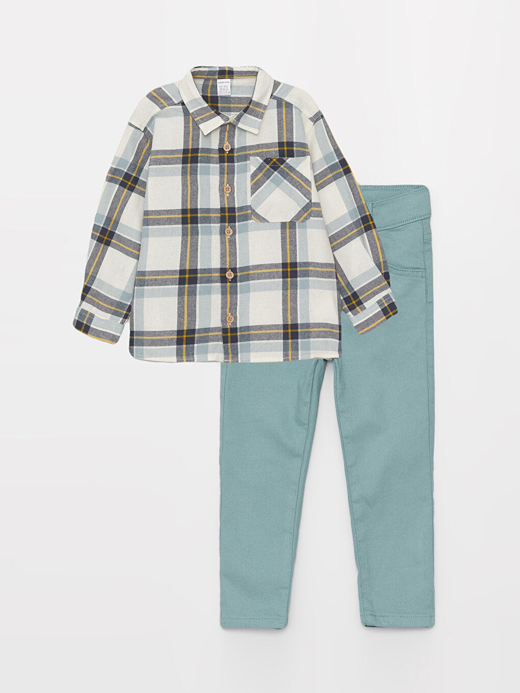 Long Sleeve Baby Boy Shirt and Pants Set 2 Piece