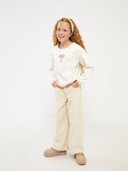 Wideleg Velvet Girls' Trousers