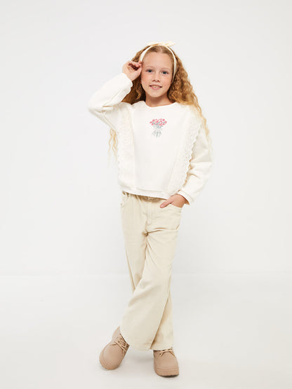 Wideleg Velvet Girls' Trousers