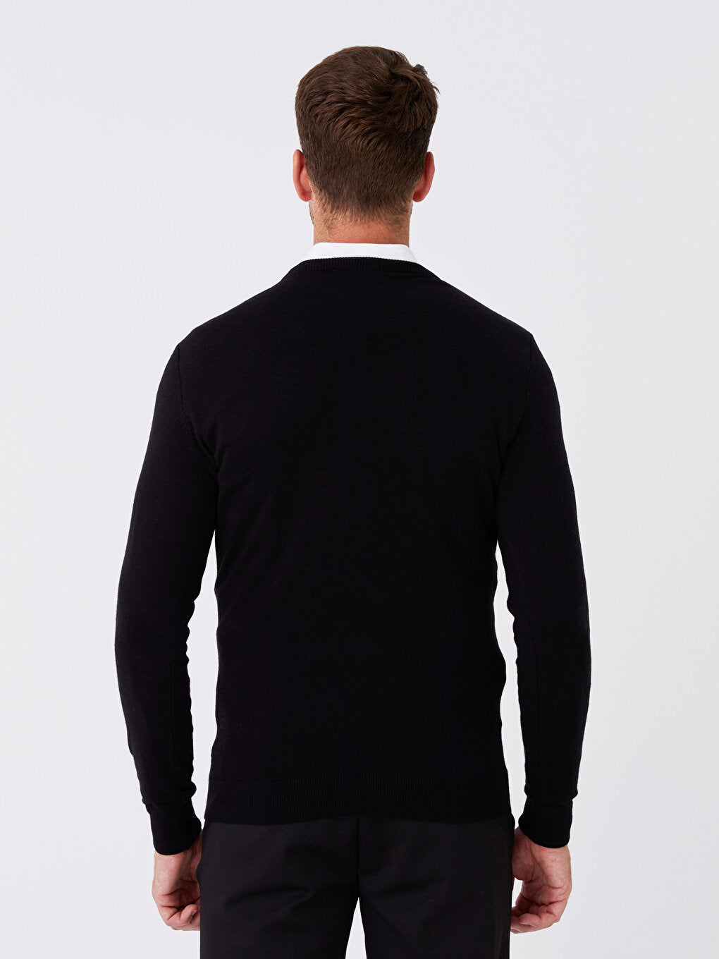 Crew Neck Long Sleeve Men's Knitwear Sweater