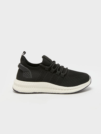 Lace-up Women's Sneakers with Mesh Detail