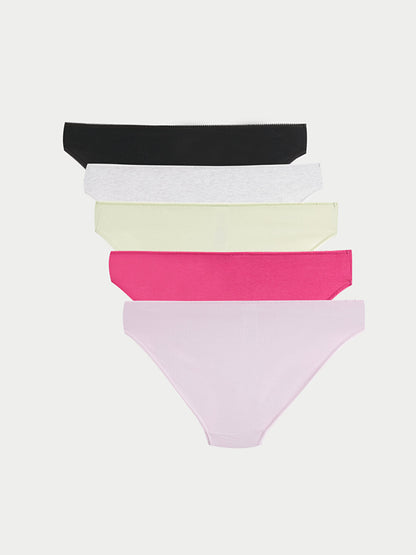 Plain Bikini Panties 5 Pack