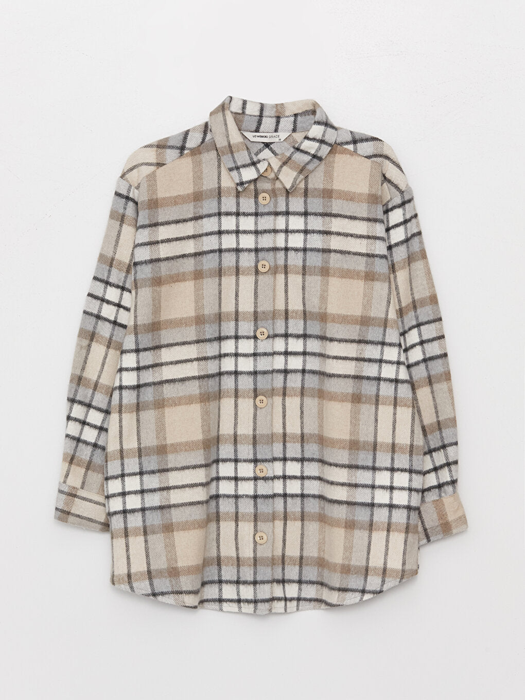 Plaid Long Sleeve Women's Shirt Jacket