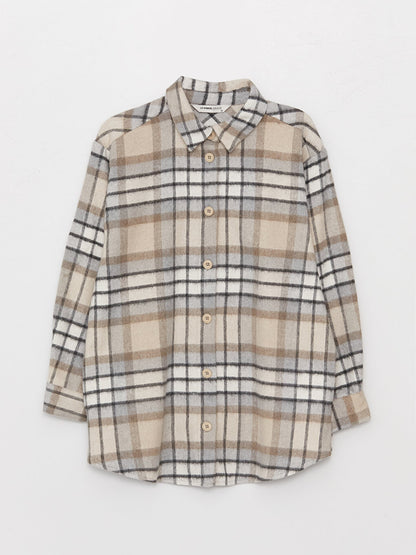 Plaid Long Sleeve Women's Shirt Jacket