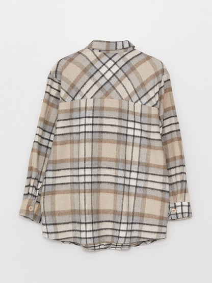 Plaid Long Sleeve Women's Shirt Jacket