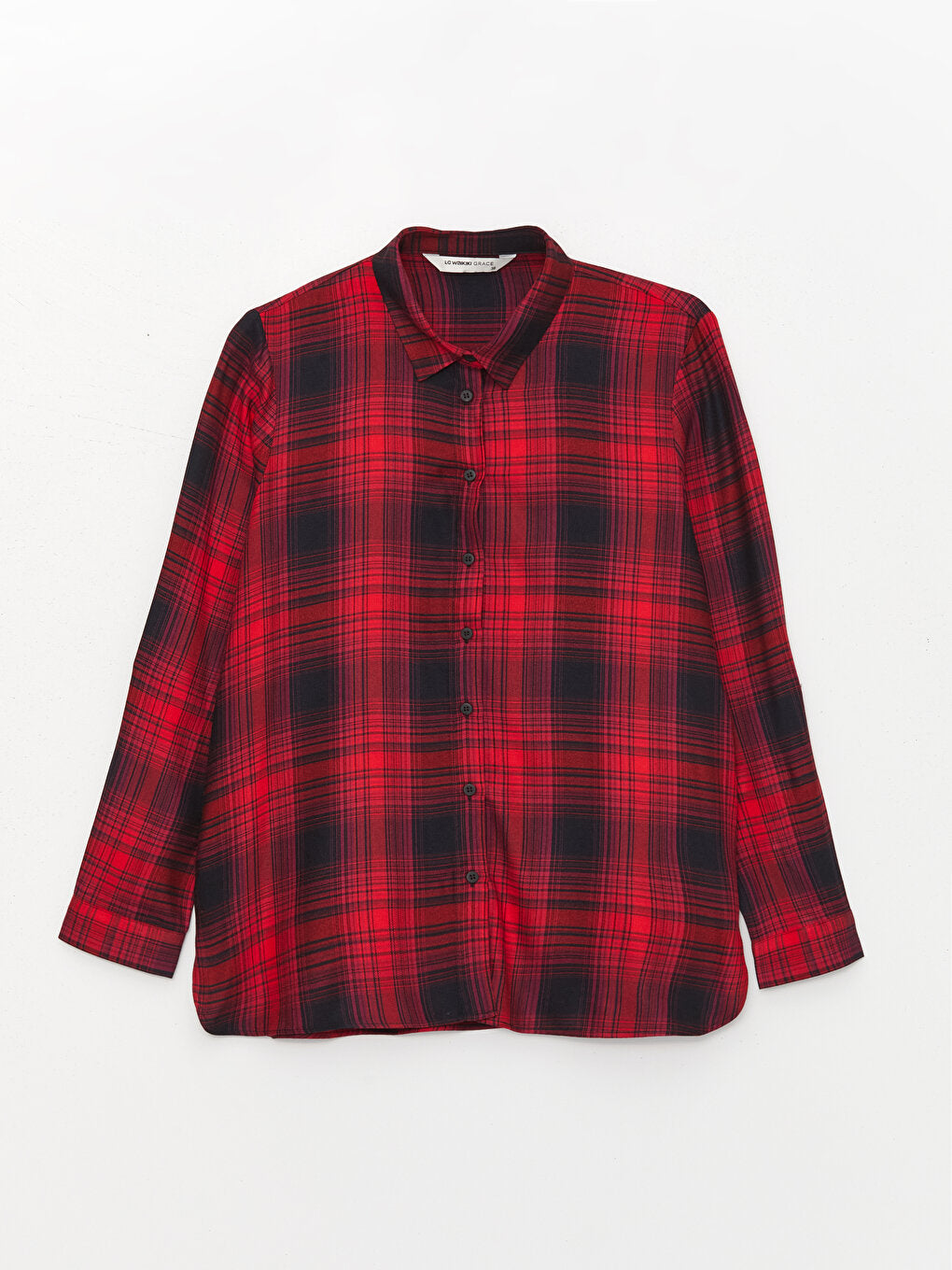 Plaid Long Sleeve Women's Shirt Tunic