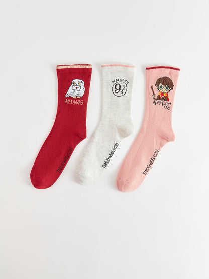 Harry Potter Patterned Girls' Socks 3-pack