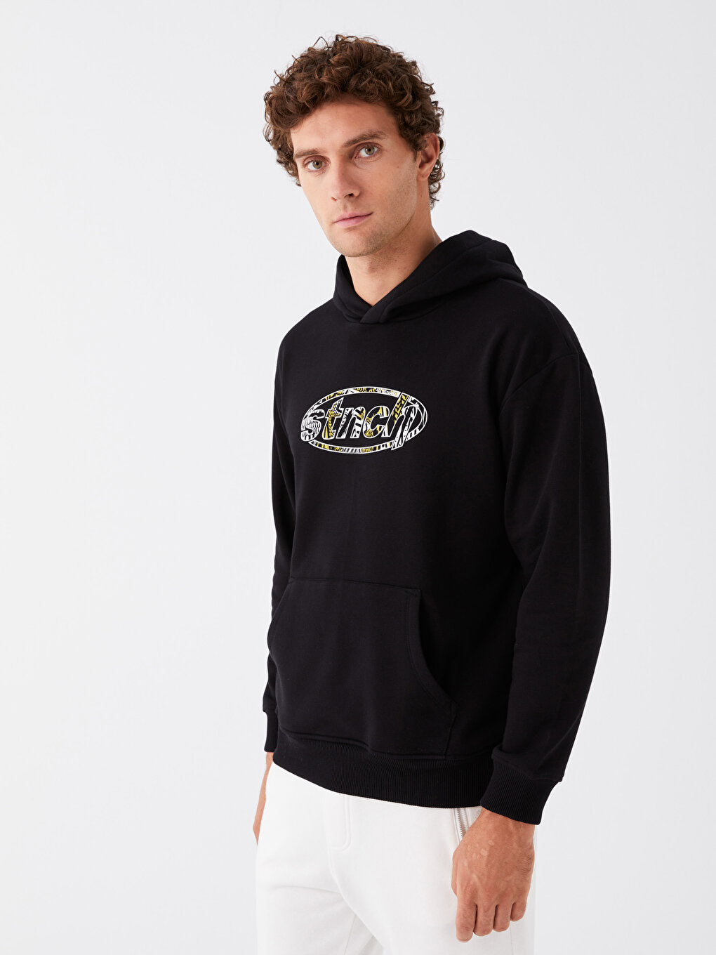 Long Sleeve Printed Men's Hoodie