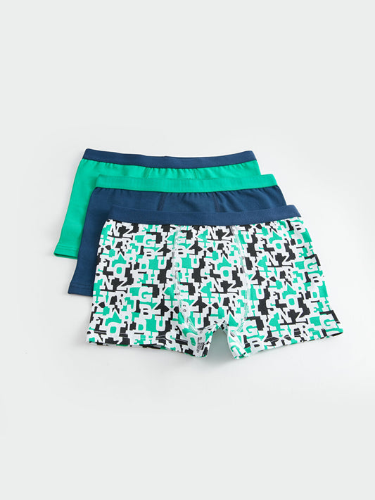 Printed Cotton Boys' Boxer 3-Piece