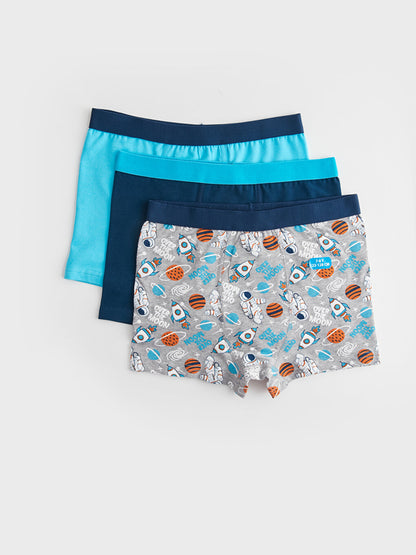 Printed Boy's Boxer 3-Piece