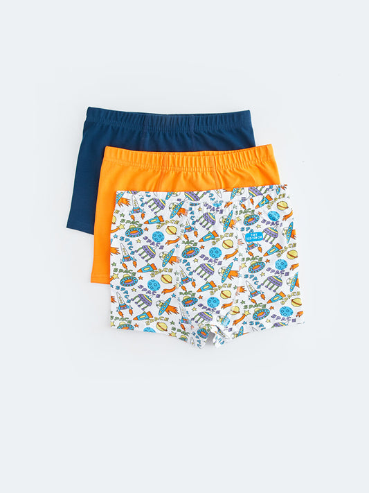 Printed Cotton Boys' Boxer 3-Piece