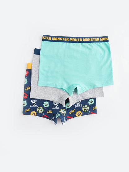 Printed Cotton Boys' Boxer 3-Piece