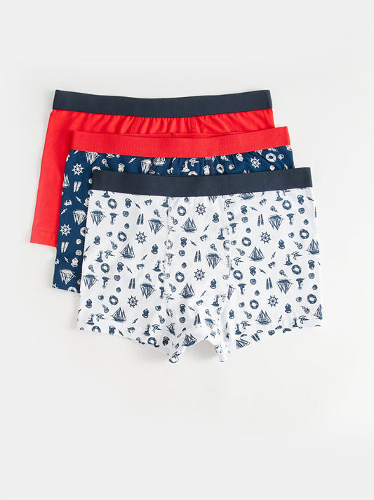 Printed Cotton Boys' Boxer 3-Piece