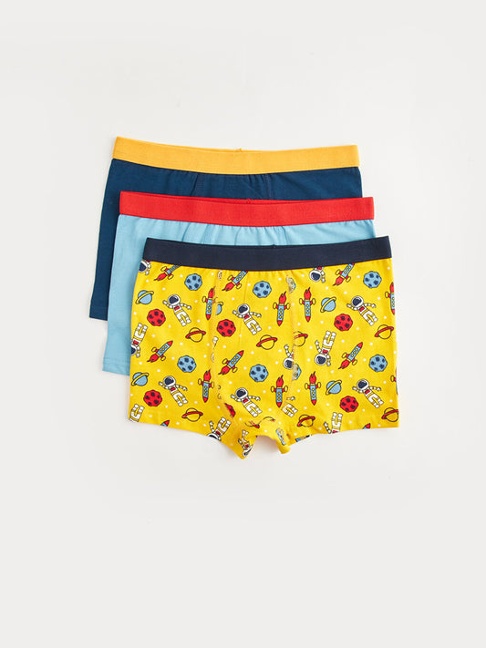 Printed Cotton Boys' Boxer 3-Piece