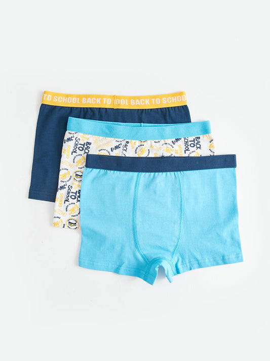 Printed Cotton Boys' Boxer 3-Piece