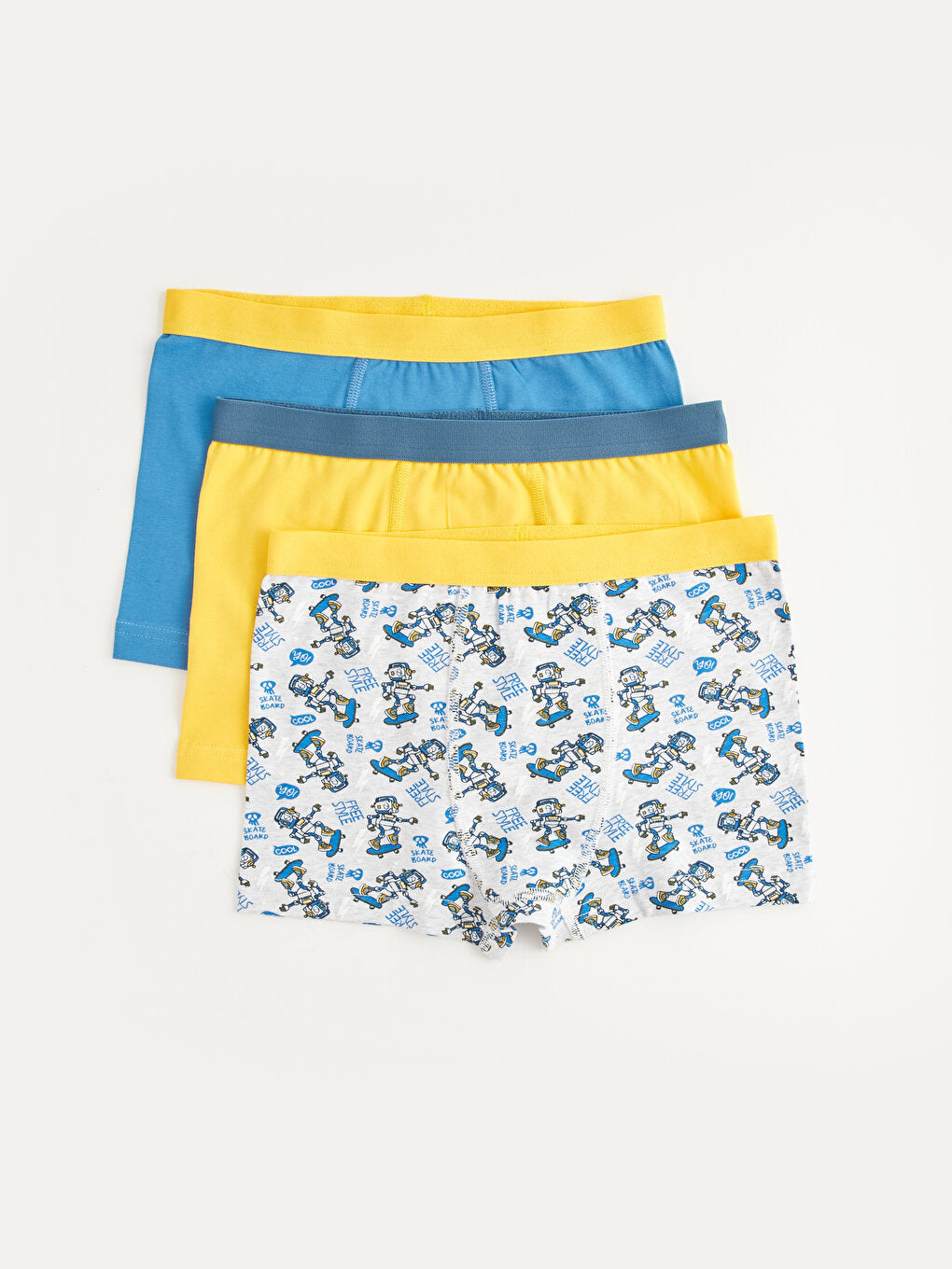 Printed Cotton Boys' Boxer 3-Piece