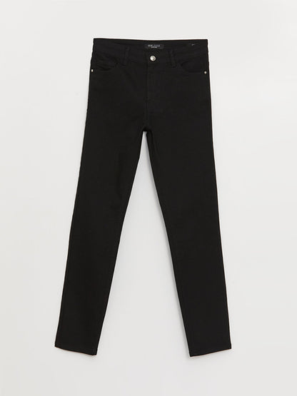 High Waist Slim Fit Women's Jean Trousers