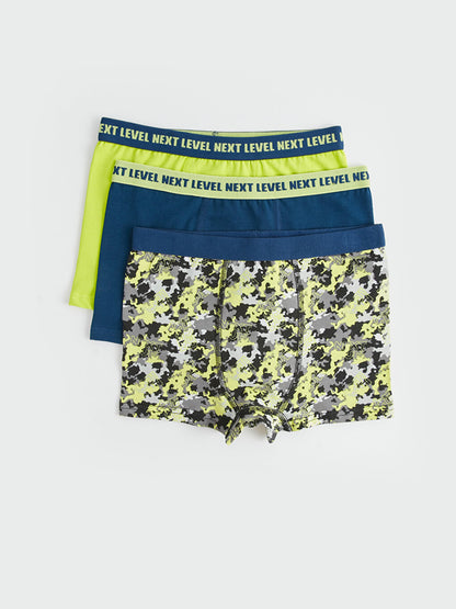 Printed Cotton Boys' Boxer 3-Piece