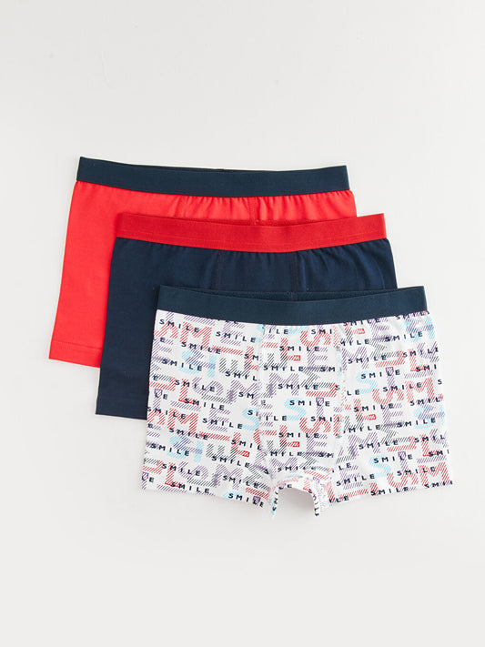 Printed Cotton Boys' Boxer 3-Piece