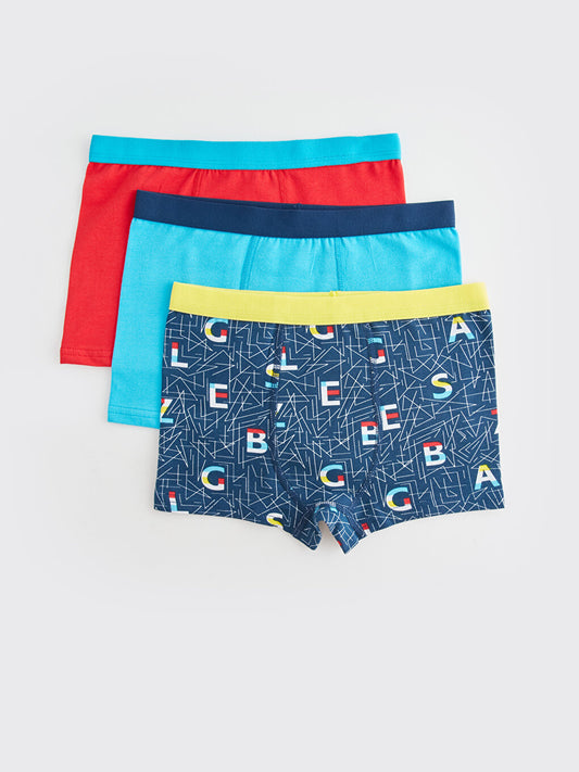 Printed Cotton Boys' Boxer 3-Piece