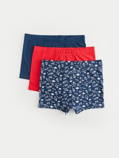 Printed Cotton Boys' Boxer 3-Piece